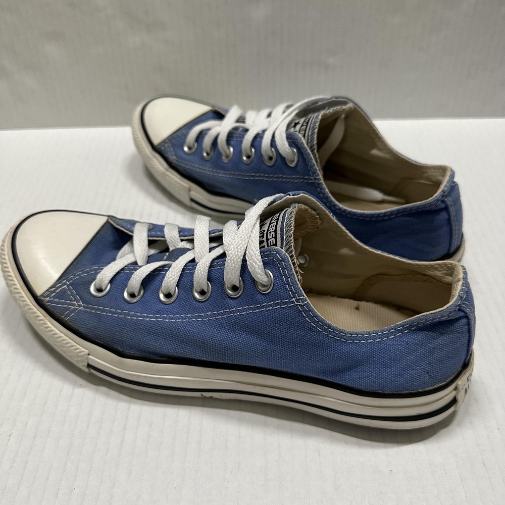 Converse Chuck Taylor All Star Low Shoes Mens 7 Blue Canvas Classic Sneakers - Picture 5 of 8